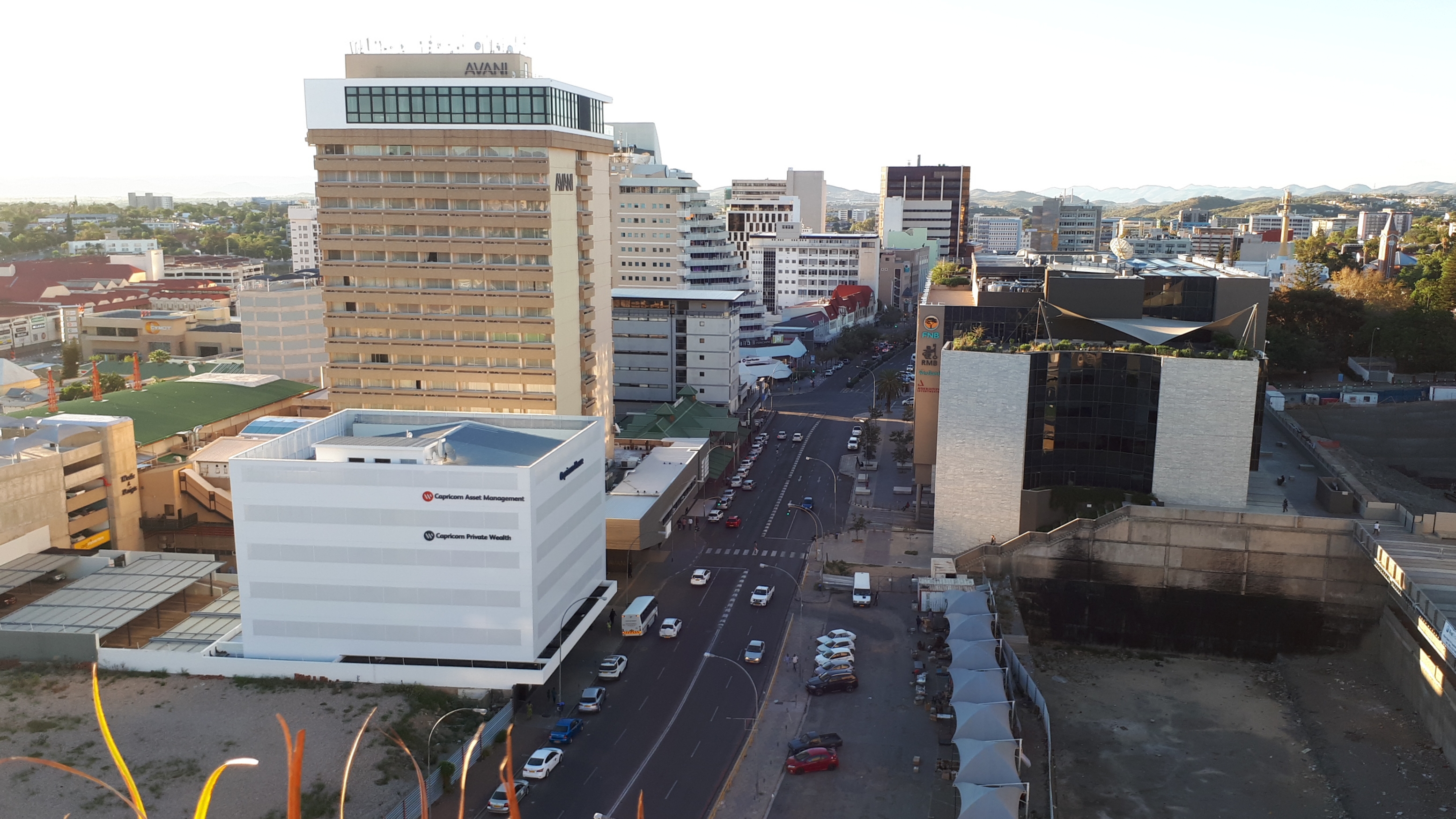 Windhoek city view in Namibia