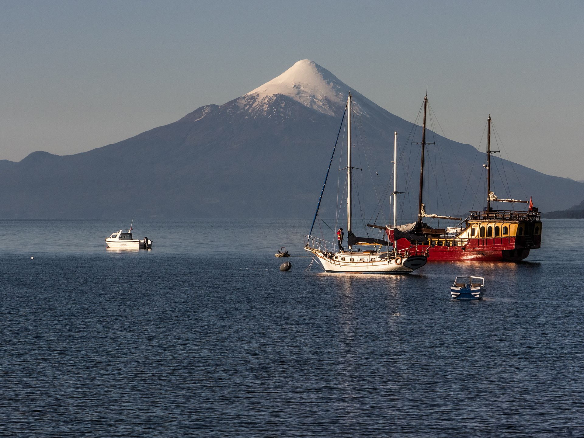 Lake Llanquihue and Osorno Volcano from Puerto Varas