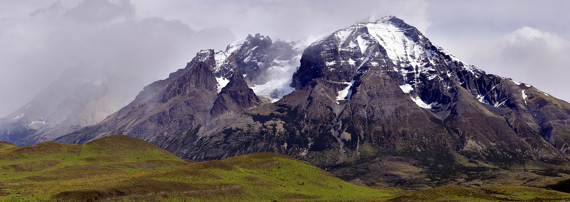 Granite towers and blue water in Torres del Paine