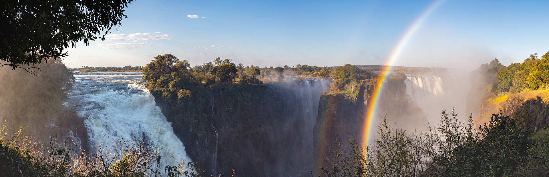 Victoria Falls dropping into the Batoka Gorge