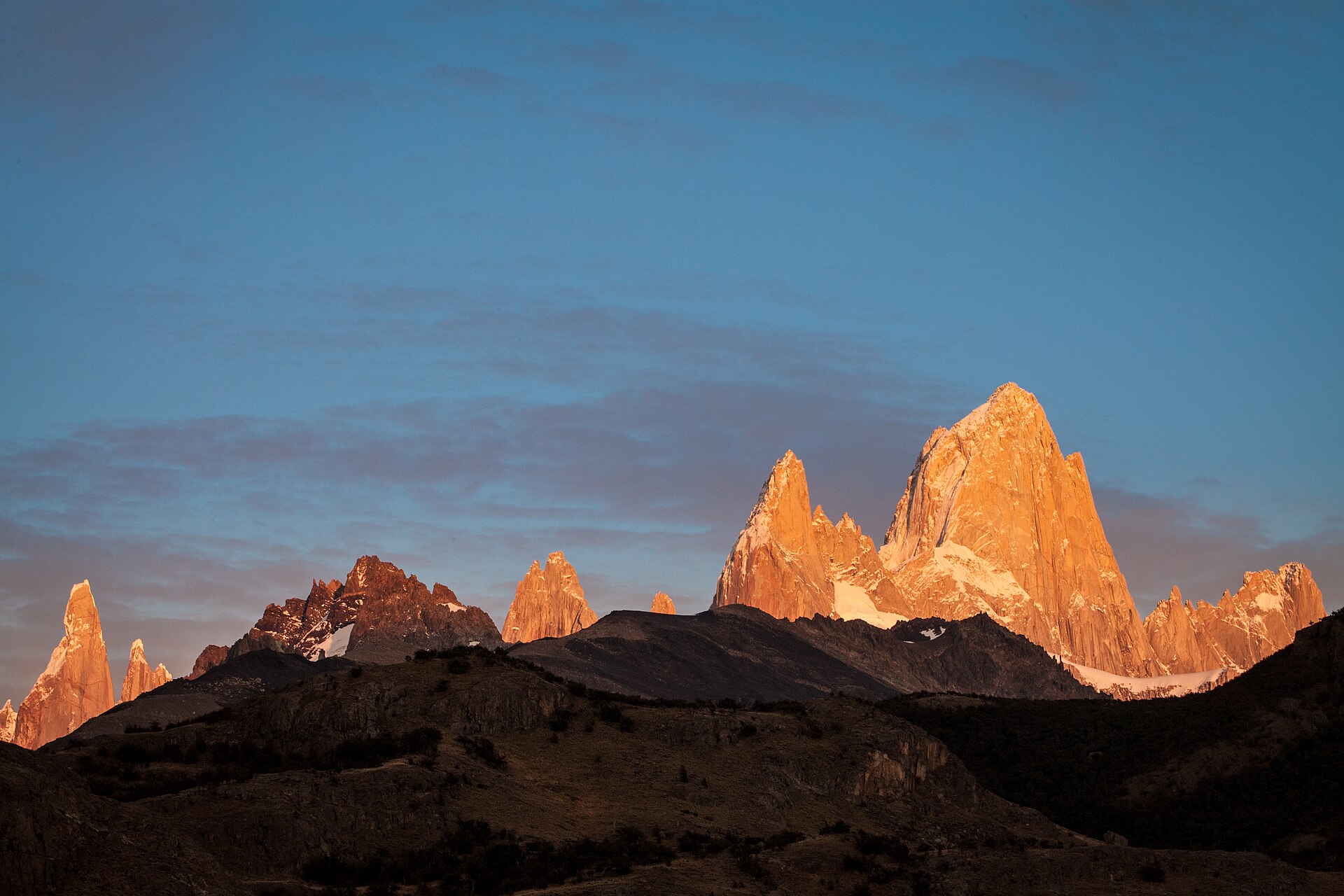 Fitz Roy above Patagonian wilderness