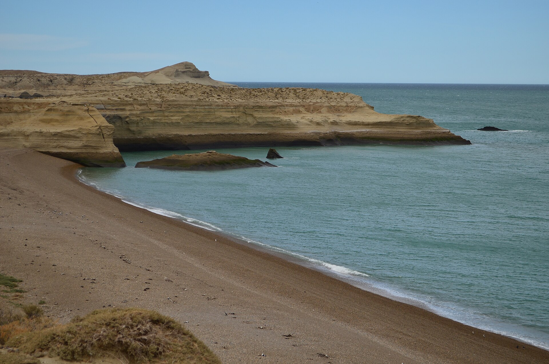Atlantic cliffs and surf at Monte León National Park
